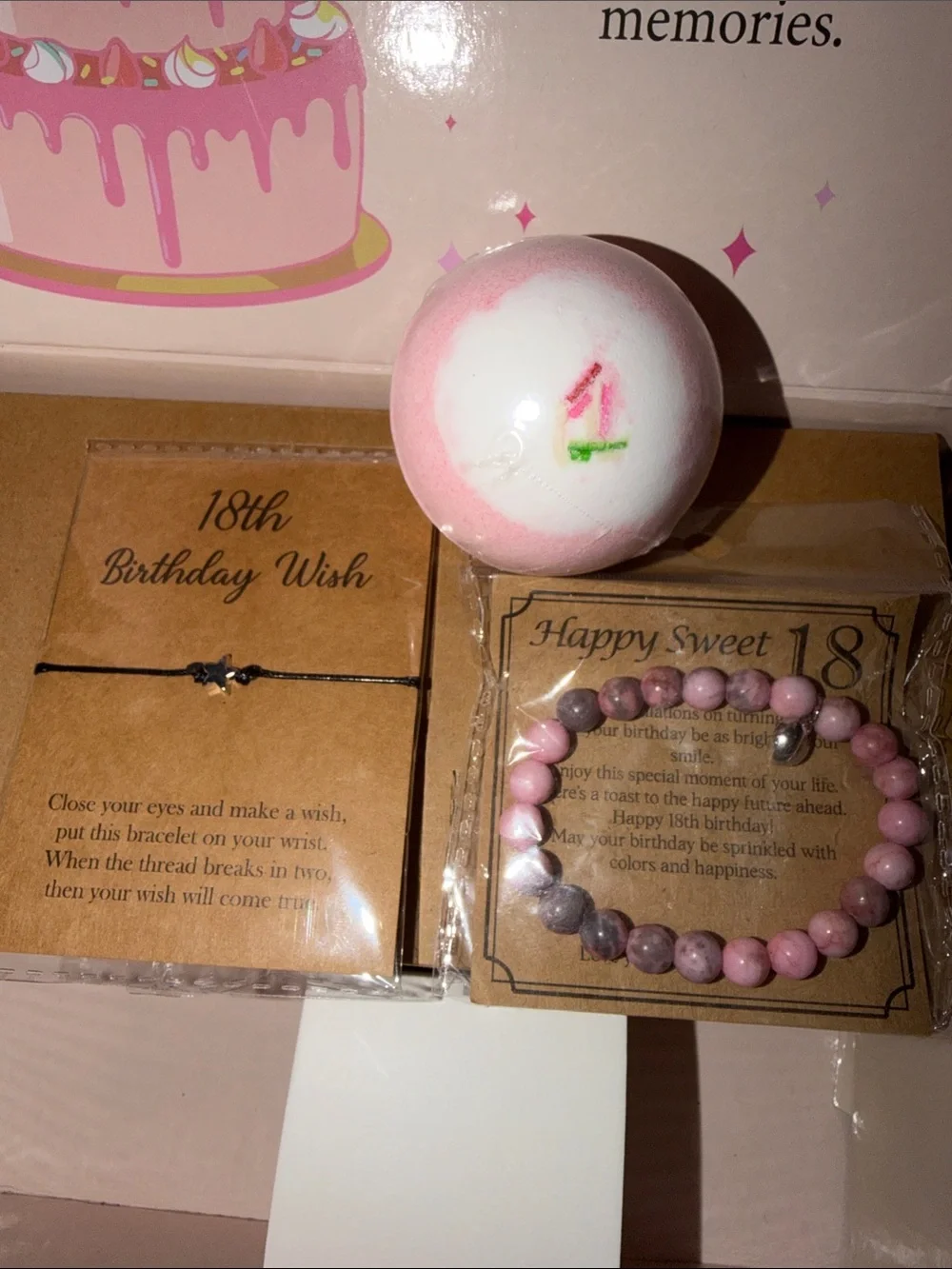 18th Birthday Gift Box with Pink Accents
